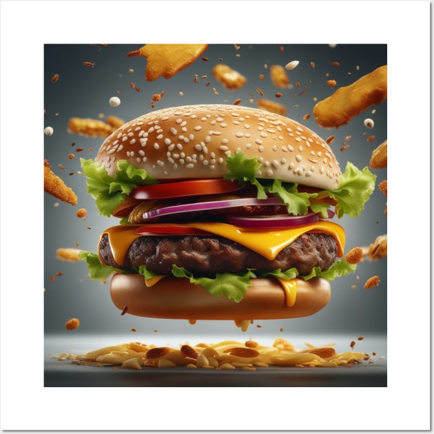 hamburger lover Wall Art by Kopandavil